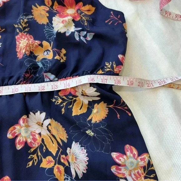 Skies Are Blue Curvy Sleeveless Maxi Dress Plus Sz 2x VNeck Blue Floral - Picture 8 of 9